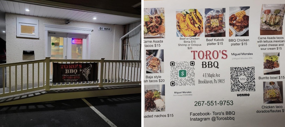 Toro's BBQ Menu